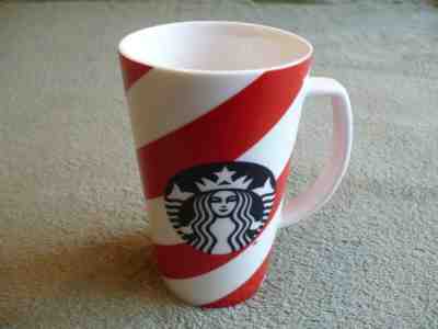 STARBUCKS COFFEE MUG CERAMIC RED WHITE STRIPE CANDY CANE 16 FL OZ EXCELLENT. - Sold on eBay Oct, 18th 2019 for $22.00
