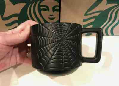 Starbucks Fall Halloween 2019 Spiderweb Stackable Ceramic Coffee Mug Cup Black - Sold on eBay Oct, 18th 2019 for $19.99