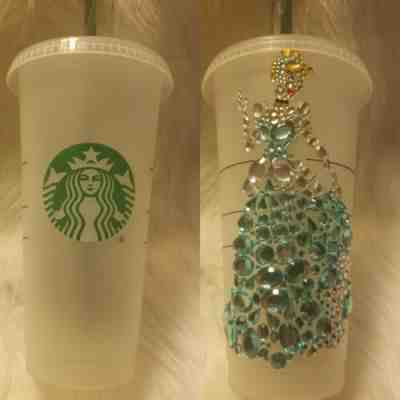 STARBUCKS REUSABLE CUP TUMBLER CINDERELLA RHINESTONES NEW  - Sold on eBay Oct, 18th 2019 for $19.95