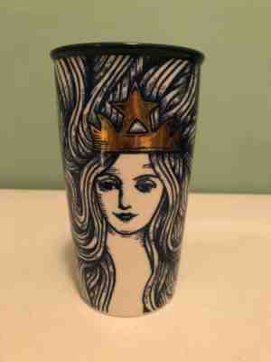 STARBUCKS Tumbler  Gold Crown Siren Mermaid Travel Cup Tumbler 12oz?? - Sold on eBay Oct, 18th 2019 for $24.99