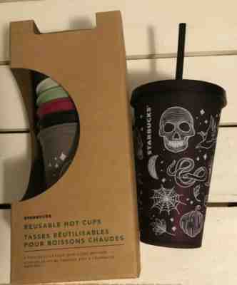 Starbucks 2019 Halloween Combo Skull Tumbler 6 16oz Hot Cups - Sold on eBay Oct, 18th 2019 for $39.99