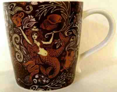 Starbucks 2008 Anniversary Blend full Mermaid Siren mug cup 12 oz copper brown - Sold on eBay Oct, 18th 2019 for $27.88
