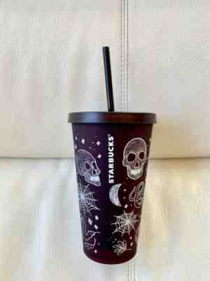 Starbucks 2019 Halloween Skull Tumbler 16oz Dark Purple/Black - New - Sold on eBay Oct, 18th 2019 for $40.99