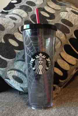 Starbucks 24oz. Tumbler with Straw - Halloween 2019(spider Web) (NEW) - Sold on eBay Oct, 18th 2019 for $35.00