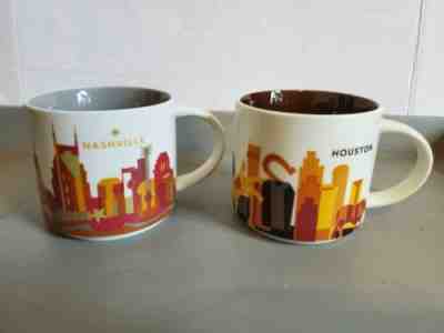 2012 Starbucks NASHVILLE & HOUSTON Coffee Mug ~YOU ARE HERE Collection New!!! - Sold on eBay Oct, 18th 2019 for $29.99