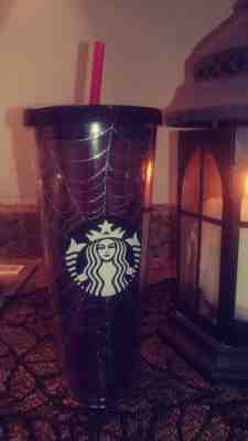 Starbucks HALLOWEEN Fall 2019 Silver Glitter Spider Web Tumbler NEW RARE - Sold on eBay Oct, 18th 2019 for $30.00