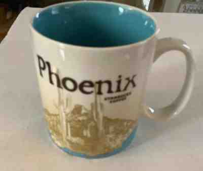 Starbucks Phoenix Blue 16 oz Coffee Mug Cup City Collector Series 2012 NEVER USE - Sold on eBay Oct, 18th 2019 for $15.99
