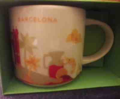 NIB WITH SKU STARBUCKS  BARCELONA, SPAIN You Are Here (YAH)  14 Oz Mug. Rare - Sold on eBay Oct, 18th 2019 for $39.95
