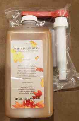 RARE Starbucks Maple Pecan Sauce Syrup w/ PUMP! (63 OZ / 1.86 L) - Sold on eBay Oct, 18th 2019 for $37.95