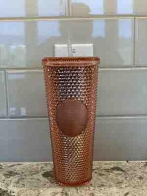 RARE Starbucks Venti Tumbler Summer 2019 IRIDESCENT JEWELED 24oz Rose Gold Pink - Sold on eBay Oct, 18th 2019 for $45.00