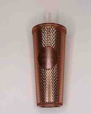 Starbucks 2019 Rose Gold Pink Radiant Iridescent Jeweled 24oz Cold Cup - Sold on eBay Oct, 18th 2019 for $42.00
