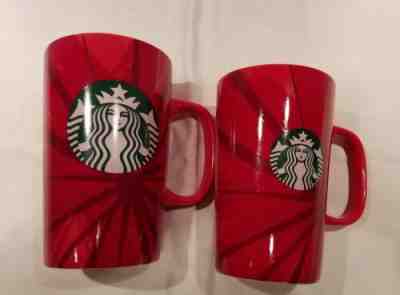 2 Starbucks 2014 Red Christmas Blend Holiday Mugs Cups 12oz "Tall" 16oz "Grande" - Sold on eBay Oct, 18th 2019 for $16.50