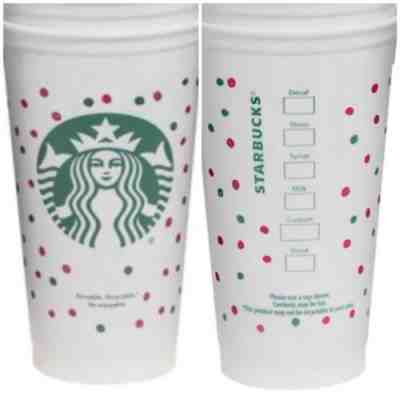 2018 Starbucks Walmart Only Christmas Holiday Polka Dots Reusable Cup -No Card - Sold on eBay Oct, 18th 2019 for $16.99