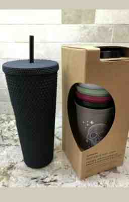 Starbucks fall 2019 Halloween Reusable Hot Cups! Black studded starbuck tumbler - Sold on eBay Oct, 18th 2019 for $64.99