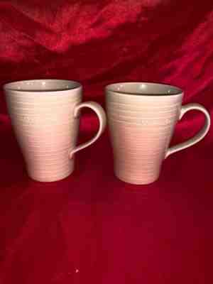 Set of 2 Starbucks 2009 Stockholm Design House Beige Ribbed Coffee Mug 12 oz. - Sold on eBay Oct, 18th 2019 for $23.99
