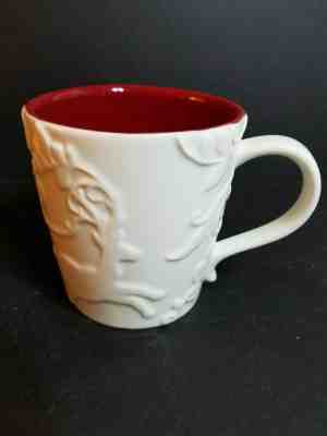 Starbucks Coffee Cup Mug Christmas White Reindeer Red Inside 2009 - Sold on eBay Oct, 18th 2019 for $19.95