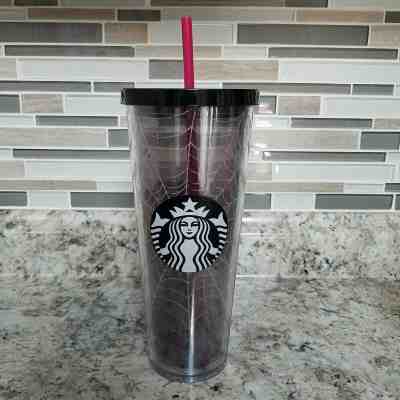 Starbucks 2019 Glitter Spiderweb 24oz Limited Edition Tumbler Cup Halloween - Sold on eBay Oct, 18th 2019 for $38.00