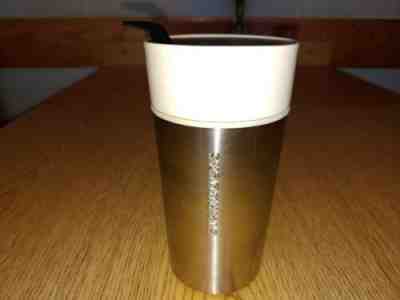 Starbucks 2015 Faceted Stainless Steel and Ceramic Tumbler Mug with Lid 12oz - Sold on eBay Oct, 18th 2019 for $20.00