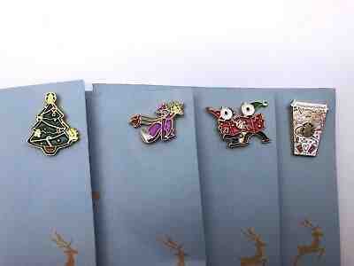 Starbucks 2017 Christmas Gift Pin Set New Coffee Bean Canada Pin Badge 4 PCS  - Sold on eBay Oct, 18th 2019 for $55.01