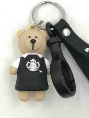 New Starbucks Bear Black Apron Coffee Master Keychain -US SELLER - Sold on eBay Oct, 18th 2019 for $19.99