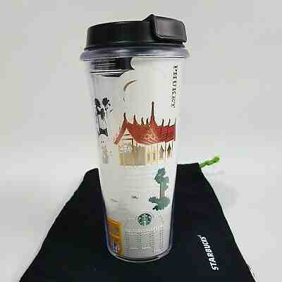 Starbucks Thailand Phuket Relief Layers 16 Oz. Tumbler Cup + Bag - Sold on eBay Oct, 18th 2019 for $34.00