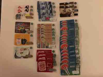 Lot of 98 Starbucks cards (from year 2014 or older) - Sold on eBay Oct, 18th 2019 for $28.00