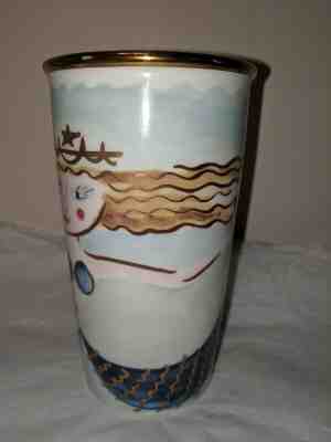 Starbucks Ceramic Coffee Travel Mug 16 Oz Mermaid In Sea Gold 2014 New, READ - Sold on eBay Oct, 17th 2019 for $38.99