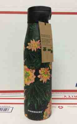 Starbucks Floral & Green Water Bottle w/ Magnetic Lid 20oz - New, Free Shipping  - Sold on eBay Oct, 17th 2019 for $26.99