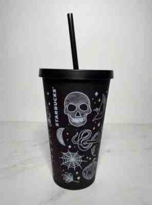 Starbucks 2019 New Halloween Skull Tumbler 16oz Purplish Black Exclusive Rare - Sold on eBay Oct, 17th 2019 for $49.95