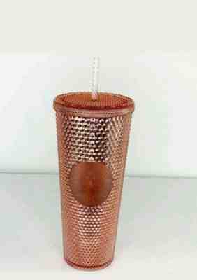 Starbucks 24 Oz Rose Gold Bling Sparkling  Studded Iridescent Cold Brew Tumbler  - Sold on eBay Oct, 17th 2019 for $35.00