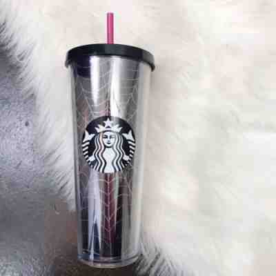 Limited Edition Starbucks Fall 2019 Sparkle Spiderweb Halloween Venti Tumbler - Sold on eBay Oct, 17th 2019 for $39.99