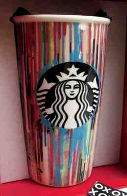 Starbucks 2015 Paint Drip Art 12 oz. Siren Mermaid Traveler Tumbler New in Box - Sold on eBay Oct, 17th 2019 for $30.00