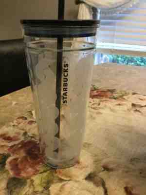 STARBUCKS COFFEE 2017 glass 20 oz  Used - Sold on eBay Oct, 17th 2019 for $16.50