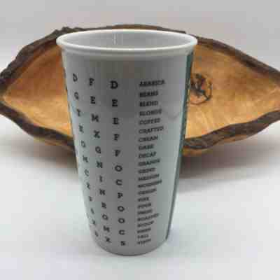 Starbucks Crossword 2016 Ceramic Travel Mug Cup Tumbler 12 oz Rare**NO LID** - Sold on eBay Oct, 17th 2019 for $19.75
