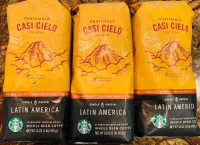 Starbucks  Casi Cielo Guatemala Antigua  Medium Roast Latina America 3 bags  - Sold on eBay Oct, 17th 2019 for $30.00