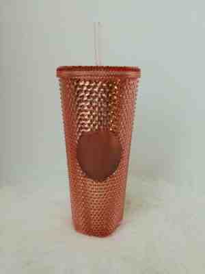 Starbucks Iridescent Rose Gold Pink Studded Hologram Venti Cup Tumbler 2019 New - Sold on eBay Oct, 17th 2019 for $39.99