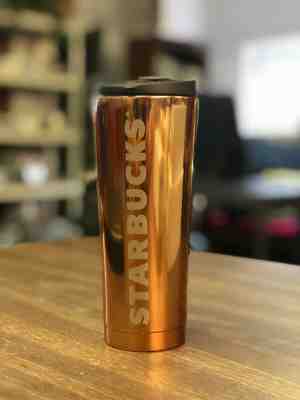 NIB Starbucks Stainless Steel Copper Color 12 oz Hot and Cold Tumbler - Sold on eBay Oct, 17th 2019 for $16.95