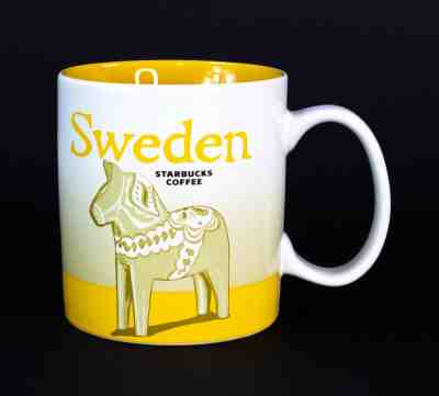 Starbucks Sweden Global Icon City Collector Series 2014 Mug 16 oz Dala Horse - Sold on eBay Oct, 17th 2019 for $64.99