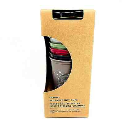 Starbucks Halloween Fall Reusable Hot Cold Cups Limited Edition 6 Cups & Lids  - Sold on eBay Oct, 17th 2019 for $28.97