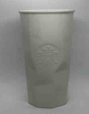 Starbucks 2013 White Faceted Double Wall Traveller 10OZ Coffee/Tea Cup Mug - Sold on eBay Oct, 17th 2019 for $15.99