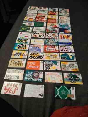 Starbucks Gift Cards Lot Of 51 Recycled Paper Cards - Sold on eBay Oct, 17th 2019 for $15.00