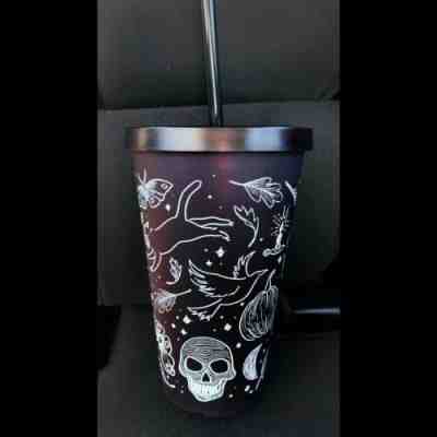 Starbucks Halloween Cup 2019 Matte Sketch Skull Limited Edition Fall Collection - Sold on eBay Oct, 17th 2019 for $45.95