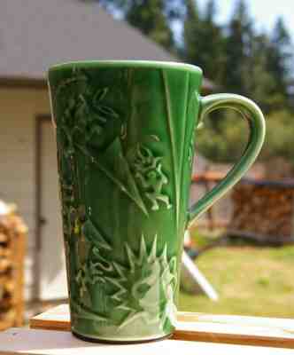 Starbucks Coffee Company Chaleur Green Travel Mug Ship Mermaid Tribal Islanders - Sold on eBay Oct, 17th 2019 for $46.00