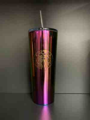 Starbucks Iridescent Rainbow Purple Stainless Steel Tumbler 24oz - Sold on eBay Oct, 17th 2019 for $18.50