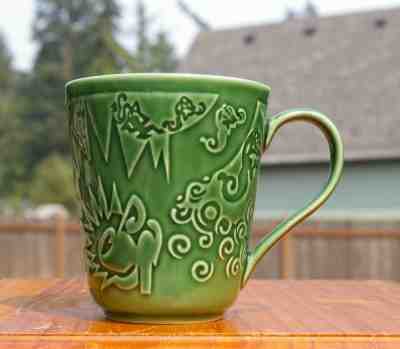 Starbucks Coffee Company & Chaleur Green Mug Ship Mermaid Siren Tribal Islanders - Sold on eBay Oct, 17th 2019 for $50.00