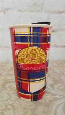New Starbucks Ceramic Double Wall Minnesota Plaid Travel Tumbler w/Lid - Sold on eBay Oct, 17th 2019 for $40.00