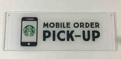 AUTHENTIC STARBUCKS COFFEE STORE MOBILE ORDER PICK UP SIGN  - Sold on eBay Oct, 17th 2019 for $50.00