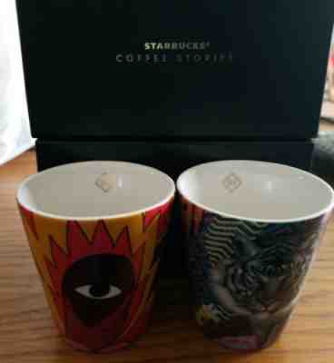 Starbucks Coffee Cups Stories Tristan & Ricardo Ceramic Espresso 3oz New - Sold on eBay Oct, 17th 2019 for $23.19