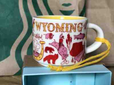 Starbucks Coffee Mug BTS Series -WYOMING- Ornament 2 Oz NIB - Sold on eBay Oct, 17th 2019 for $24.90