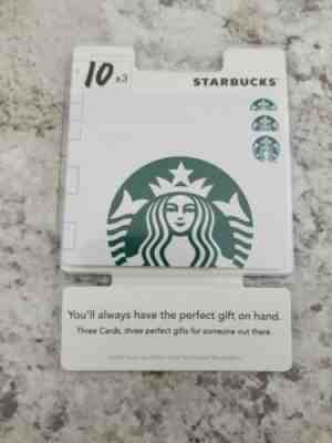 Starbucks Giftcard $30 (3x $10) - Sold on eBay Oct, 17th 2019 for $22.00